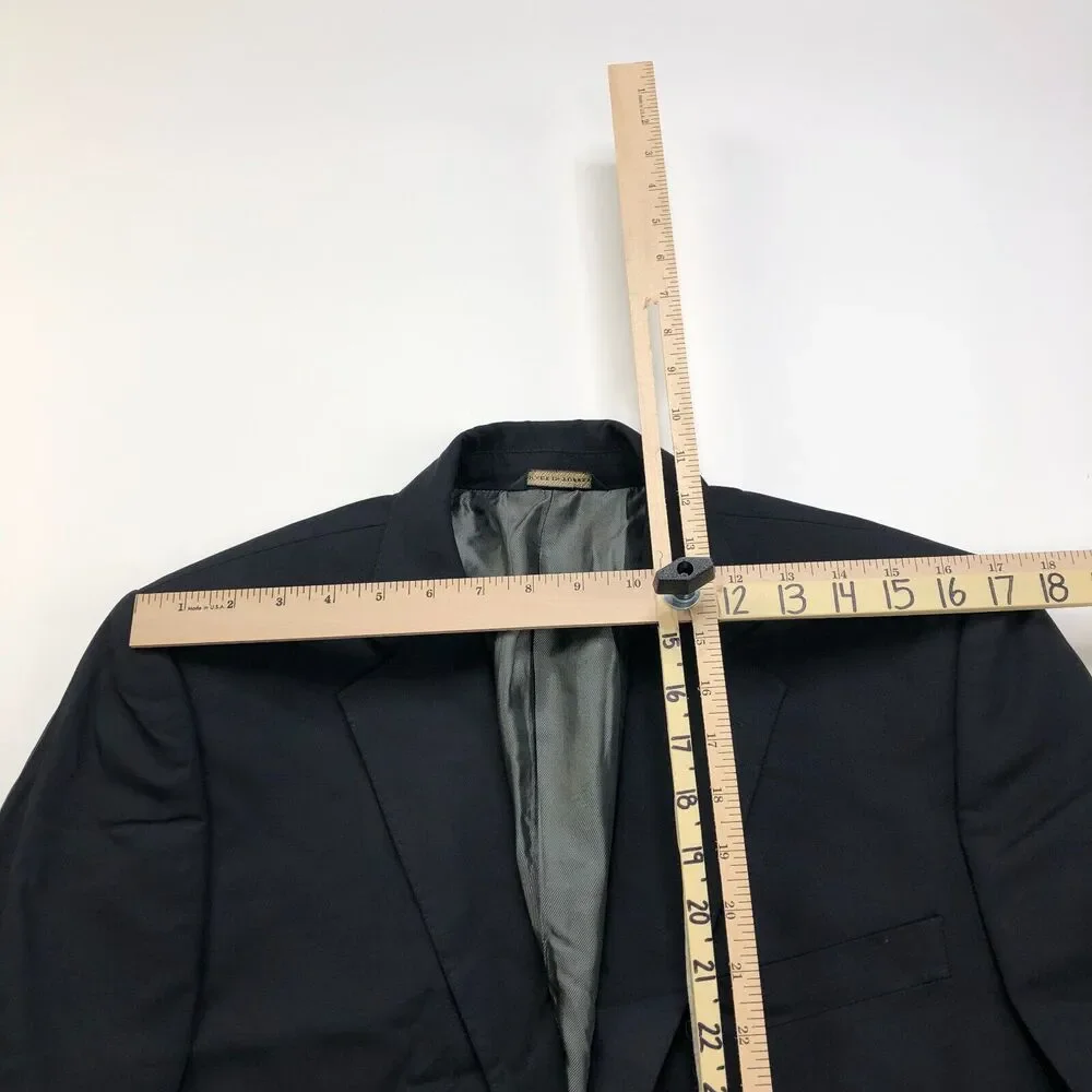 Banana Republic 40 R Navy Blue Men's Wool Blend Button Blazer Sport Coat Jacket